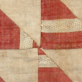 Like a Grid of Signal Flags, Great Old Hand-sewn Doll Quilt in Red and White