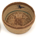 c. 1930s Makah / Nootka Northwest Coast Native Basket with Birds