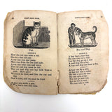 Cobb's 1853 Speller with Hand-sewn Fabric Spine, Animated Endpapers and Excellent Engravings