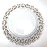 Amazing Patriotic Folk Art Stamp Collage on Milk Glass Plate