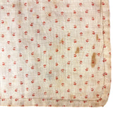 Like a Grid of Signal Flags, Great Old Hand-sewn Doll Quilt in Red and White