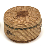 c. 1930s Makah / Nootka Northwest Coast Native Basket with Birds