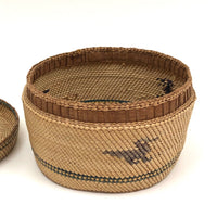 c. 1930s Makah / Nootka Northwest Coast Native Basket with Birds