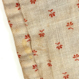 Like a Grid of Signal Flags, Great Old Hand-sewn Doll Quilt in Red and White