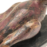 Very Folky Carved and Painted Bird on Base