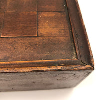 19th C. Primitive Double-Sided Gameboard with Checker-filled Drawer