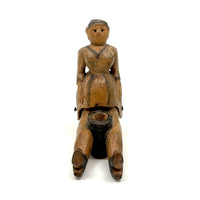 Unusual and Very Fabulous Antique Figural Hand-carved Folk Art Pipe Bowl