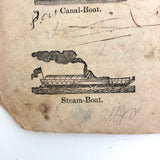 Cobb's 1853 Speller with Hand-sewn Fabric Spine, Animated Endpapers and Excellent Engravings