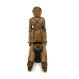 Unusual and Very Fabulous Antique Figural Hand-carved Folk Art Pipe Bowl