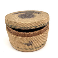 c. 1930s Makah / Nootka Northwest Coast Native Basket with Birds