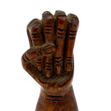 Intricately Carved Little Folk Art Hand