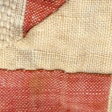 Like a Grid of Signal Flags, Great Old Hand-sewn Doll Quilt in Red and White