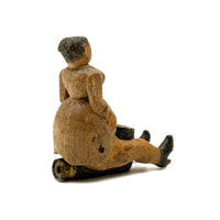 Unusual and Very Fabulous Antique Figural Hand-carved Folk Art Pipe Bowl