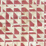 Like a Grid of Signal Flags, Great Old Hand-sewn Doll Quilt in Red and White