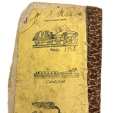 Cobb's 1853 Speller with Hand-sewn Fabric Spine, Animated Endpapers and Excellent Engravings
