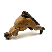 Unusual and Very Fabulous Antique Figural Hand-carved Folk Art Pipe Bowl