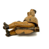 Unusual and Very Fabulous Antique Figural Hand-carved Folk Art Pipe Bowl