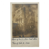 Combination Cash Store Fire, Rutland Vermont, 1906 Real Photo Postcard