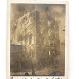 Combination Cash Store Fire, Rutland Vermont, 1906 Real Photo Postcard