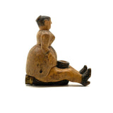 Unusual and Very Fabulous Antique Figural Hand-carved Folk Art Pipe Bowl