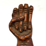 Intricately Carved Little Folk Art Hand