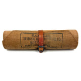 The Royal Manufacturing Co, Detroit, c. 1900 Canvas Roll Up for Flatware Salesman Samples with Leather Buckle