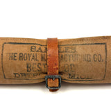 The Royal Manufacturing Co, Detroit, c. 1900 Canvas Roll Up for Flatware Salesman Samples with Leather Buckle