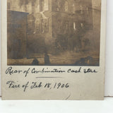 Combination Cash Store Fire, Rutland Vermont, 1906 Real Photo Postcard