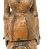 Unusual and Very Fabulous Antique Figural Hand-carved Folk Art Pipe Bowl