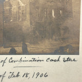 Combination Cash Store Fire, Rutland Vermont, 1906 Real Photo Postcard