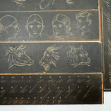 Scarce and Excellent Shepherd's New Slate Desk with Complete Set of Double-sided Inserts for Copying, c. 1870s
