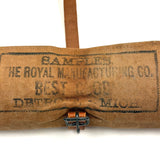 The Royal Manufacturing Co, Detroit, c. 1900 Canvas Roll Up for Flatware Salesman Samples with Leather Buckle
