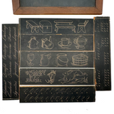 Scarce and Excellent Shepherd's New Slate Desk with Complete Set of Double-sided Inserts for Copying, c. 1870s