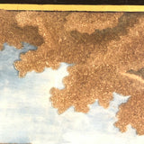 Mary Ann Earle, Ludlow Castle, Marvelous Large Georgian Needlework on Silk in Original Reverse Glass Painted Frame