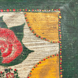 Exuberantly Painted Old PA Folk Art Box with Houses and Flowers