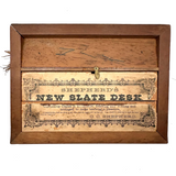 Scarce and Excellent Shepherd's New Slate Desk with Complete Set of Double-sided Inserts for Copying, c. 1870s