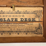 Scarce and Excellent Shepherd's New Slate Desk with Complete Set of Double-sided Inserts for Copying, c. 1870s