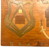 Glen Rock Hose & Ladder Company, PA, Charming Relief Carved Folk Art Plaque