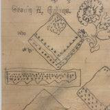 Sweet Little 19th C. White Goods Department Drawing with Linens and Booties