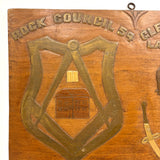 Glen Rock Hose & Ladder Company, PA, Charming Relief Carved Folk Art Plaque