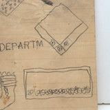 Sweet Little 19th C. White Goods Department Drawing with Linens and Booties