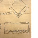 Sweet Little 19th C. White Goods Department Drawing with Linens and Booties