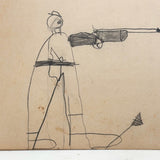 More Excellent Very Naive Kid's Drawings: Big Gun, Big Feet, Holster, Incoming Arrow