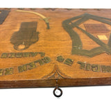 Glen Rock Hose & Ladder Company, PA, Charming Relief Carved Folk Art Plaque