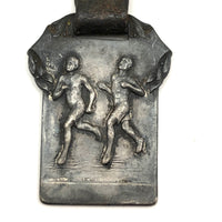C. 1920s Sterling Track and Field Medal Engraved "1st High Jump"