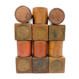Scarce, Excellent Set of British Teachem Toys Rattle Bricks in Original Crate