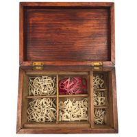 Luxuriously Large Lot of Antique Bone Letters in Original Box