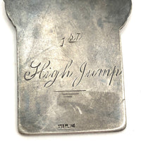 C. 1920s Sterling Track and Field Medal Engraved "1st High Jump"