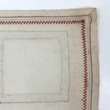 SOLD A.E. Farnsworth's 1878 Linen Mending and Darning Schoolwork Sampler in Red