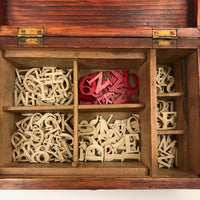 Luxuriously Large Lot of Antique Bone Letters in Original Box